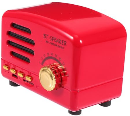 NUOBESTY Altavoz Inalámbrico Portátil Radio Retro para Reproductor de Compacto Diseño Elegante para Oficina y Hogar Color Texturizado