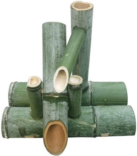Fontana da giardino zen in bambù con pompa a dondolo, fontana d'acqua per esterni, cascata da 55 cm, per un paesaggio tranquillo, perfetta per decorazioni da giardino e relax