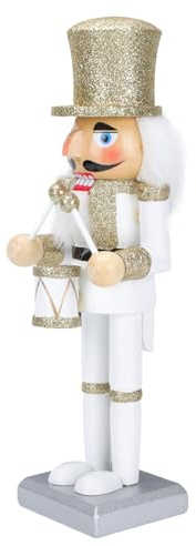 Sosoport Casse Noisette Blanc et Figurine Soldat de Noël Chic Décoration de Bureau Festive pour et Maison