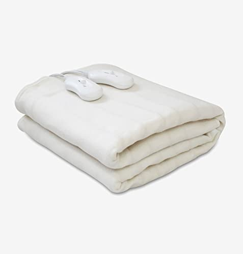 RevolutionLine - Manta eléctrica Doble 160X140 | Manta calefactora para Cama de Matrimonio 2 x 60W | Manta térmica Grande con protección contra Calentamiento | Varios Niveles de Temperatura | Lavable