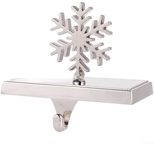 Robuster Weihnachtsstrumpfhalter mit festlicher Basis, Eisen-Kaminhaken für Kamin oder Regal-Display, hält sicher mehrere große Strümpfe in saisonaler Heimdekoration (D)