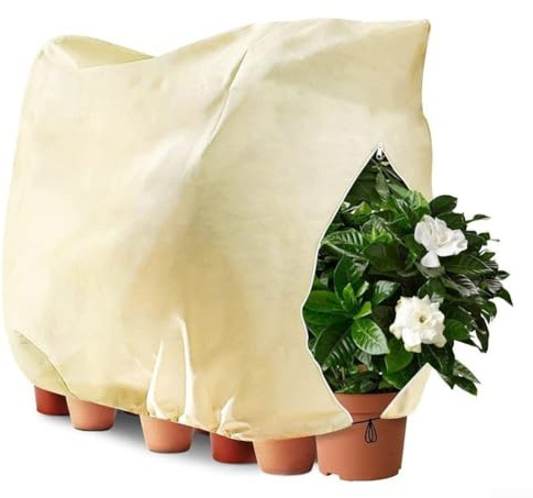 Yuanpgky Housse d'hiver réutilisable en polypropylène pour arbustes et plantes d'extérieur avec cordon de serrage, protection contre le gel et le froid (250 x 360 cm)