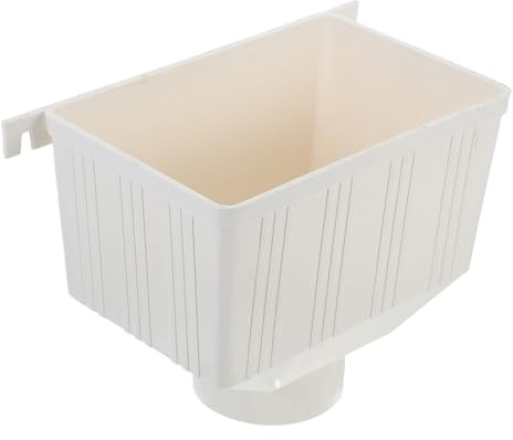 Healeved Connettore Grondaia PVC Quadrato 75X50 MM per Scarico Acqua Piovana Deviatore Pioggia Resistente per Ville e Edifici Kit Raccolta Pluviale Esterno Facile Installazione