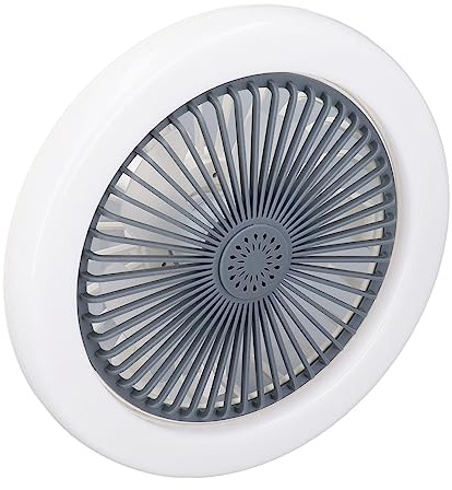 FTVOGUE Ventilador de Techo con Luz Precisa y Refrigeración Silenciosa, Lámpara Ajustable E27, 3 Velocidades de Viento, Ideal para Dormitorios y Cocinas