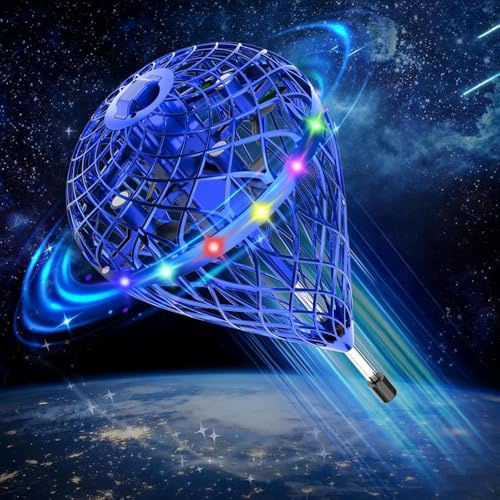 PlayDen Fliegender Ball,Magic Flying Orb Ball,Hand Controlled Hover Ball Schwebender Ball mit LED Licht Flying Spinner Mini Drohne Für Kinder Geschenke Für Jungen Mädchen Indoor Outdoor