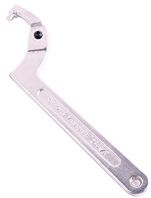Eowpower Chrome Vanadium Adjustable C Spanner Hook Wrench Tool Round Head 51-121 mm