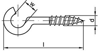 Gebogener Schraubhaken 60x3,3x16 Stahl galvanisch verzinkt 100 Stk