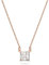 Swarovski Attract necklace, Square, White, Rose gold-tone plated