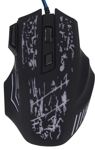 Topiky Spielemaus, 7 Tasten USB Kabelgebundene optische Spielemaus Leichte Computermäuse Für PC-Spiele für 7/8/10 / XP für Vista für Linux für Mac