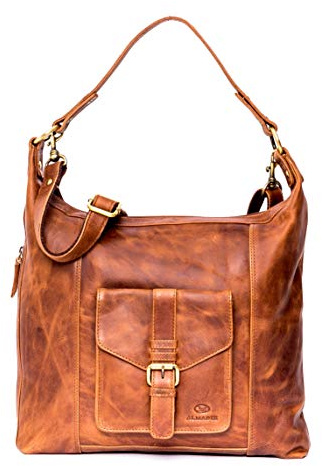 ALMADIH Premium Leder Damentasche Umhängetasche SARA - Ledertasche Handtasche Schultertasche Henkeltasche Businesstasche Shopper Freizeittasche Hobo Tragetasche große Damen Tasche