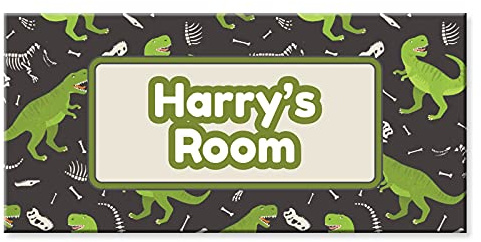 YouPersonalise Children's Personalised Name Bedroom Door Signs *Dinosaur Designs* Design 1