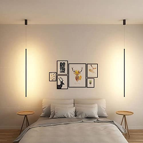 LED Pendelleuchte Warmes Licht Hängelampe Modern Schlafzimmer Pendellampe Höhenverstellbar Kronleuchter Wohnzimmerlampe Esszimmer Cafe Küchen Deckenlampe Innenbeleuchtung Hängeleuchten,80cm