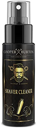 COOPER & BURTON rengöringsspray för rakhuvud, 100 ml | Finmekanisk rengöring för hårklippare, djurhårborttagare, rakapparat och trimmer, för frisörtillbehör