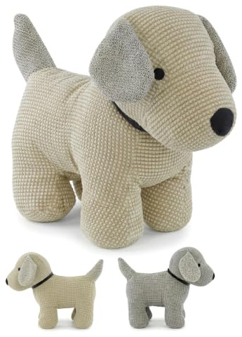 GEEZY Weighted Door Stop Animal - Novelty Fabric Dog Floor Stopper with Sand Filling - Decorative Puppy Door Holder for Wood, Carpet, Home Bedroom & Living Room, Assorted Colours