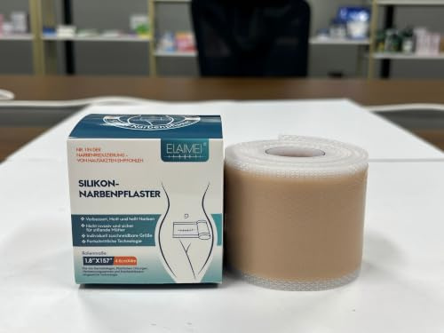 Pansement Silicone Cicatrice(4M, Rouleau), Feuilles D'élimination des Cicatrices en Silicone, Adhère Bien, Parfait Pour Estomper Les Cicatrices, Cheloide, CéSarienne, Chirurgicales, BrûLures, Acné