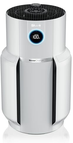 Shark NeverChange Whole Home Air Purifier with 5 Year HEPA Air Filtration, Covers Up To 1400 Sq Ft,Odor Neutralization and Clean Sense Technology, Removes Dust, Allergens, Pollutants, HP302