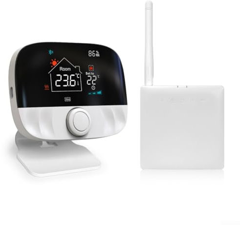pour Tuya Thermostat intelligent pour chaudière WLAN pour chauffage électrique/eau, chaudières à gaz, radiateur WiFi avec récepteur et support