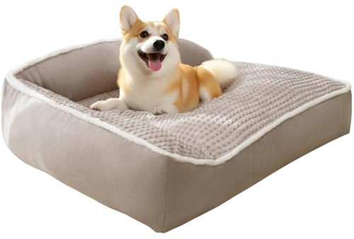 RUYICZB Hundebett Grosse Hunde, Orthopädisches Wasserdicht Hundekissen Für Kiste Mit rutschfeste Unterseite, Waschbar Hundematratze Mit Abnehmbarer Abdeckung,XL