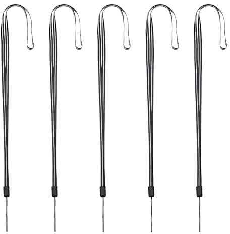 GORGECRAFT 20Stk Kartenhalter-Lanyards Aus Polyester Schlüssel Stift Telefon Namensschilder Halter Kordel Schlüsselanhänger Schnur Anti-Dropout Für Studenten Büro Ausweis Pfeifen Schwarz