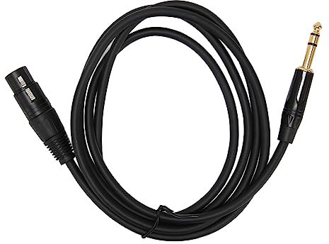 XLR Female to, 1 4 Inch 6.35mm TRS Stereo Jack Cable, Cable Heavy Duty 3Pin Microphone Cables 3 Pin 4in Balanced Signal Interconnect Patch Cord 1m Plug 1.0m 3.3ft (#1)