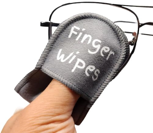 Fingertücher – 10 Stück Mikrofaser-Fingertuch Linsen-Tücher – wiederverwendbare, praktische Brillenreinigungstücher – perfekt für Brillen und Linsen – Brillenreinigungstücher für effektive