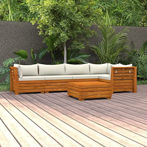 Rantry 6-TLG. Gartenlounge Set Gartenmöbel Set mit Kissen Sitzgruppe Gartensofa Sitzgarnitur Gartenlounge Loungemöbel Balkonmöbel Gartengarnitur Möbel Massivholz Akazie #2