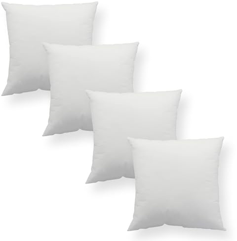 TiborTex 4er Pack Füllkissen 35 x 35 cm Microfaser Kissenfüllung Kopfkissen Dekokissen Sofakissen Wohnzimmer Schlafzimmer
