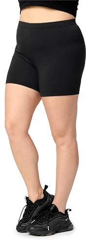 Merry Style Pantalones cortos de ciclismo para mujer, tallas grandes, pantalones cortos, boxer de viscosa MS10-451, Negro , 6XL Grande