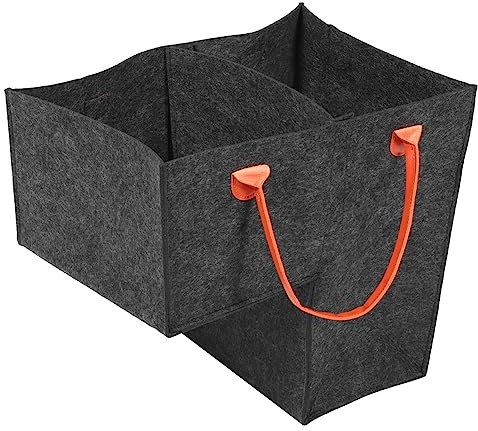 KOMBIUDA Cestino Portaoggetti Pieghevole Per Scale Organizer in Feltro Con Maniglia Contenitore Per Vestiti e Giocattoli
