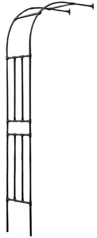 Halbseitiger Gartenbogen, Metall-Gartentorbogen gegen die Wand, Gartenpergola, Gartenbogen, Laubengitter für Kletterpflanzen im Freien