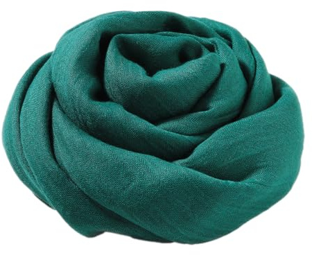 Anevous Damen Weicher Einfarbig Schals, Baumwolle Leichte Damenschal, Elegante Große Schals Tücher, Plain Tücher Schal Stola für Lange Halstuch Damen Geschenk,Dunkelblau