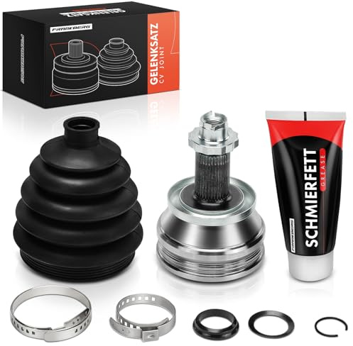 Frankberg Gelenksatz Antriebswelle Vorderachse 6Q0498099E | Kompatibel mit A1 Sportback 8XA 8XF, Polo 6C1 6R1, R.o.o.m.s.t.e.r 5J7, Polo Stufenheck 9N2 9N4, Rapid NH3 NK3 NK6