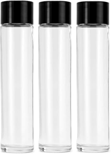BELLEROFONTE Bottiglie in Vetro forma a tubo modello Kefass con tappo a vite 750 ML ideali ristoranti, casa,campeggio 3 Bottiglie