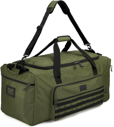 TONRUYN 120L Extra Large Gym Duffle Bag for Men Women with Shoes Compartment Heavy Duty Tactical Sports Duffel Bag Big Football Baseball Basketball Soccer Hockey Team Equipment Bag, Green