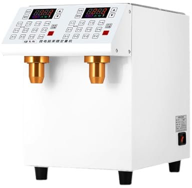 Vituord Distributeur Automatique De Fructose, Machine Électrique De Dosage De Sirop De 10 L, avec Réservoir en Acier Inoxydable, Double Sortie, 24 Réglages Programmables