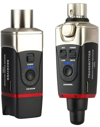 Xvive U35 Wireless Microphone System 5.8GHz Wireless XLR Transmitter and Receiver for Dynamic Microphone, Audio Mixer, PA System, Channel Scan Mode