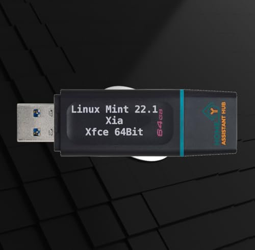Linux Mint 22.1 „Xia“ – Bootfähiger 64GB USB 3.2 Stick (USB-A) – Live-System & Installationsmedium – ca. 50GB frei für Ihre Daten (Xfce)