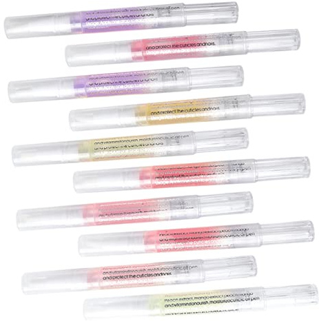 Beaupretty Lápiz Nutritivo para Cutículas Aceite para Uñas, 10 Piezas, Operación Conveniente y Humectante para Uso en Salón de Uñas Casa Estilo Aleatorio