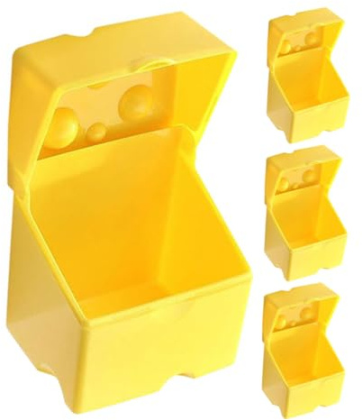 PRETYZOOM 4piezas Caja Para Guardar Queso De Plástico Tapa Abatible Recipiente Para Almacenamiento De Queso Reutilizable Para Guardar Mantequilla y Lonchas De El Refrigerador