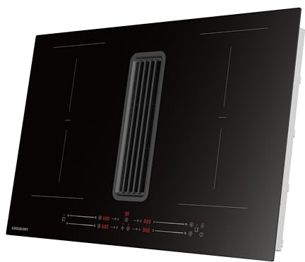Cookology 80cm 4-Zone Induction Hob - Built-In Integrated Design - 7400W - Ducting Kit Included - Energy Class A - CIDD800VEN DK800V