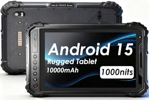 Kayoote SS9 Ultra 8 1000nits Tablet Rugged Android 15, MT6877 Octa-Core 16GB RAM 512GB ROM Tablet Industriale, Rete 5G, 10000mAh, IP68 Impermeabile, WiFi-6, BT 5.2, NFC, GPS, Fotocamera 16MP, Lavoro
