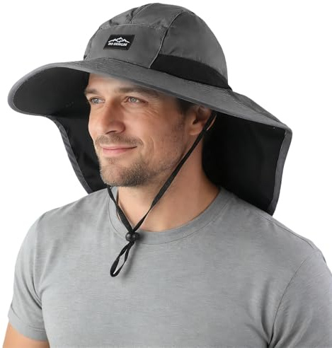 Geoyien Chapeau Homme, Chapeau de Paille Homme (Gris)