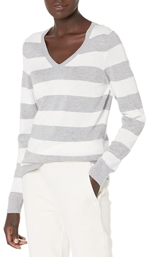Amazon Essentials Damen Leichter Langarm-Pullover Mit V-Ausschnitt