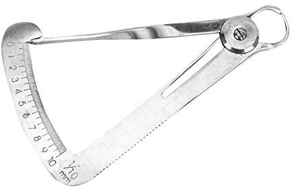 Vogueing Tool Calibro dentale in acciaio inox, gamma 0-10 mm, bianco perla