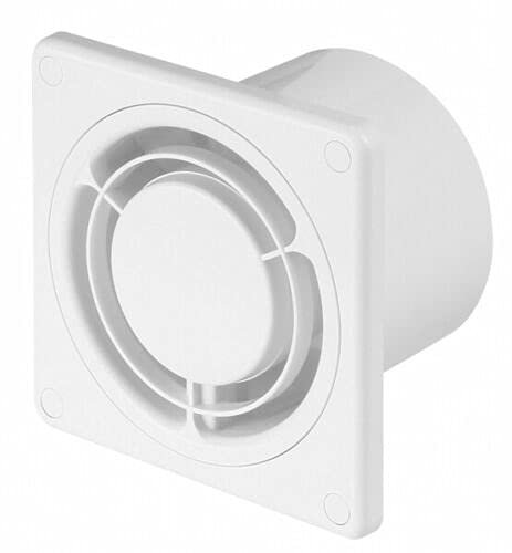 Prostko White Bathroom Extractor Fan - 100mm - with Non Return Valve / Damper Ventilator