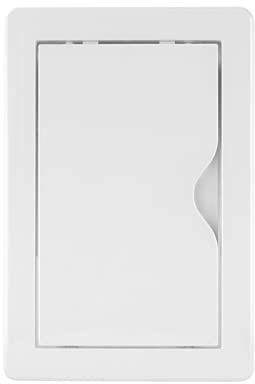 Revisionsklappe 100 x 150 mm Revisionstür 10 x 15 cm Kunststoff Trockenbau Gipskarton Wartungklappe Weiß Feuchtraumgeeignet Unterputzklappe