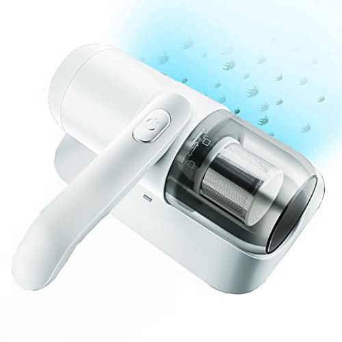 DFANCE Aspirateur UV anti-acariens,Nettoyeur de lit sans fil Dust Mite Filtre HEPA lavable,Aspirateur Anti-Acariens À La Maison pour le lit les oreillers le nettoyage du canapé