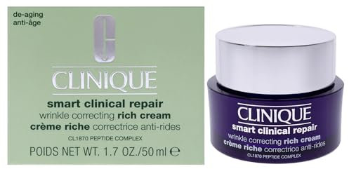 Clinique Smart Clinical Repair Crème Visage Correctrice Anti-Rides à l'Acide Hyaluronique + Peptides | Anti-Âge + Hydratante