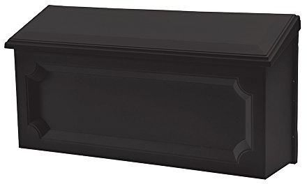 Architectural Mailboxes Windsor Small Capacity, Plastic Wall Mount Mailbox, Black