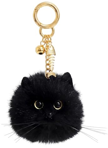 HUIJUFU Cute Cat Keychain Cat Plush Keychain Cat Key Chain Cat Lover Gifts For Women